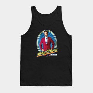 Anchorman Ron Burgundy Stay Classy Framed Portrait Tank Top